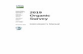Department of Agriculture 2019 Organic Survey · The 2019 Organic Survey is a complete enumeration of all known operations with certified, or transitioning organic production in the