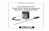 CompuFlow Thermo-anemometer Model 8585/8586 · 2018-09-13 · 2 SECTION 1 General Description The CompuFlow Model 8585/8586 thermo-anemometer is a hand-held, battery powered, microprocessor