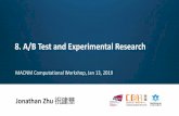 8. A/B Test and Experimental Research - Web Mining Labweblab.com.cityu.edu.hk/workshops/alumni2019/8_Zhu_AB Test.pdf · Three Most Deadly Sins at Harrah’s Gary Loveman, CEO Harrah’s: