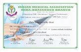 INDIAN MEDICAL ASSOCIATION MIRA-BHAYANDER BRANCHimamirabhayander.org/wp-content/uploads/2018/10/Certificate-2208… · MIRA-BHAYANDER BRANCH MAH / 742 / 08 / THANE (Organizing CME