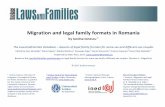 Migration and legal family formats in Romania · Migration and legal family formats in Romania by Iustina Ionescu 1 The LawsAndFamilies Database – Aspects of legal family formats