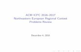 ACM ICPC 2016 2017 Northeastern European Regional Contest ...neerc.ifmo.ru/archive/2016/neerc-2016-review.pdf · ACM ICPC 2016{2017 Northeastern European Regional Contest Problems