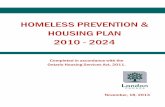 HOMELESS PREVENTION & HOUSING PLAN 2010 - 2024€¦ · embedded in the philosophy that the solution to preventing and ending homelessness is housing with supports. This îhousing