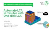 Automate LCA in minutes with One click LCA · One Click LCA is easy, fast and powerful LCA, LCC and circular design software Global #1 building LCA software Used in 60+ countries