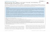 Measuring the Effect of Inter-Study Variability on ... · approach to measuring the influence of study-effects on classifi- cation involves assessing classification performance with