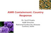 AMR Containment: Country Responsecdn.cseindia.org/userfiles/India_Sunil-Gupta... · AMR Issues :Indian Scenario India has a high burden of bacterial infections, an estimated 410,000