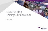 Leidos 1Q 2018 Earnings Conference Call · 2018-05-03 · Less: net income (loss) attributable to non-controlling interest 2 - (3) (1) (2) - Non-GAAP net income attributable to Leidos