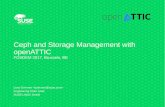 Ceph and Storage Management with openATTIC - FOSDEM · 2017-08-21 · • AngularJS (JS framework) • Bootstrap (HTML, CSS and JS framework) • Uses REST API exclusively Automated