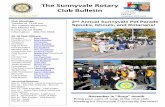 The Sunnyvale Rotary Club Bulletin · Hosp System Dec 1 -Robert Nessler - Eagle Scout Dec 8 - Joe Hamilton - Faces of Hope Dec 15 - Ron Swegles - Past Mayors Dec 22 –DARK Dec 29