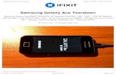 Samsung Galaxy Ace Teardown - Amazon Web Services · Step 1 — Samsung Galaxy Ace Teardown Rotate your Phone. Remove the plastic battery door. Remove battery. Unscrew all 7 screws