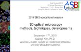 3D optical microscopy methods, techniques, developments · 3D optical microscopy methods, techniques, developments September 17th, 2019 ... /Light-sheet fluorescence microscope Fischer