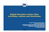 Digital Education Action Plan: priorities, actions and timeframe · 2018-09-26 · Digital Education Action Plan: priorities, actions and timeframe Georgi Dimitrov & Fabrizia Benini,
