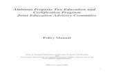 Alabama Property Tax Education and Certification Program ... · The Property Tax Education and Certification Program is designed to enhance appraisal, mapping, and management skills