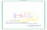 RECTIFICATION OF MISTAKE - Studycafe · PDF file RECTIFICATION OF MISTAKE CA MANOJ LAMBA Page 1 2020 RECTIFICATION OF MISTAKE SECTION 154 OF INCOME TAX ACT 1961 Rectification of mistake.