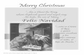 Feliz Navidad · #453 Our Lady of Good Counsel Parish, Staten Island, NY Page #1 Feliz Navidad “...este es Cristo el Rey, a quien pastores escoltan y los ángeles cantan;