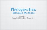 Phylogenetics - Rice University€¦ · Distance-based Methods The least-squares problem is NP-complete We will describe three polynomial-time heuristics Unweighted pair-group method