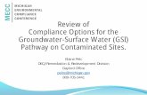 Compliance Options for the Groundwater Surface Water Interface€¦ · • Complying with the GSI Pathway in storm sewers: • The point of compliance is at the outfall prior to reaching