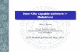 New KHz capable software in Metsähovi...New KHz capable software in Metsähovi Kirco Arsovˇ Finnish Geodetic Institute Department of Geodesy and Geodynamics kirco.arsov@fgi.ﬁ SLR