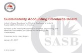 Sustainability Accounting Standards Board · Industry-Based Standards for Effective Disclosure of Material ... Apparel, Accessories & Footwear Building Products & Furnishings Appliance