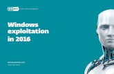Windows exploitation in 2016 - WeLiveSecurity · Windows Exploitations in 2016 5 In Figure 1 the information from Table 1 and Table 2 are presented in an easier-to- read format. Figure