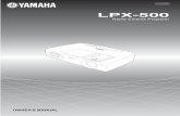 Home Cinema Projector - Home - Yamaha - United States · 2019-01-25 · Home Cinema Projector an (English) 403256900 U C A G B R T. I IMPORTANT SAFETY INSTRUCTIONS ... • If the