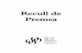 Recull de Premsa - Palau de la Música Catalana...El 9 de maig la fun-ció serà per als poetes mallorquins i el 6 de CULTURA juny per als de Catalunya. del premi Velázquez 2013.