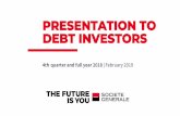 PRESENTATION TO DEBT INVESTORS · TARGET PRESENTATION TO DEBT INVESTORS FEBRUARY 2019 4. GROUP RESULTS (1) Underlying data: adjusted for exceptional items, IFRIC 21 linearisation