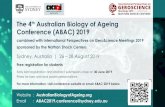 The 4th Australian Biology of Ageing Conference (ABAC) 2019 · The 4th Australian Biology of Ageing Conference (ABAC) 2019 combined with International Perspectives on GeroScience