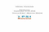 TRAVEL PACKAGE PSI Russia September 11-13, 2018 Crocus ... · Aeropolis | 3 Distance to Crocus Expo 13 km The average rate per room per night for the exhibition period – from 48