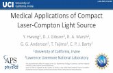 Medical Applications of Compact Laser-Compton Light Source · 2017-06-01 · Medical X-ray and γ-ray Sources •radioisotopes –monochromatic, MeV –intensity ~source size –hazardous,
