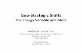 Geo-strategic Shifts The Energy Variable and More€Webアップ用... · Implications and Questions 1. Globalization –the linking of peoples and nations by commerce and communication