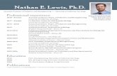 Nathan E. Lewis, Ph.D.lewislab.ucsd.edu/wp-content/uploads/2019/05/CV_Lewis.pdfProfessional experience 2018 – Present Associate professor, Depts. of Pediatrics and Bioengineering
