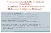 Relazioni Pubbliche Italiana” · INDICE Le relazioni pubbliche. Una innovativa-tradizionale piattaforma convergente di marketing e comunicazione nelle organizzazioni Nuove tendenze