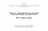 Program - Academia Navala "Mircea cel Batran" · 2009-09-14 · 2. Some Applications of Cogalois Theory to Elementary Field Arithmetic Toma Albu 3. Automorphisms and derivations of