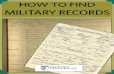 How to Find Military Records · 11/30/2016  · land warrants to pay War of 1812 veterans. Both wars’ French and Indian War YEARS: 1754 to 1763 OVERVIEW: The French and Indian War