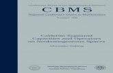 CBMS - ams. 5.1. Capacities with Calderon-Zygmund (CZ) kernels 26 5.2. Variational capacity and extremal