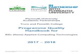 Programme Quality Handbook for - truro-penwith.ac.uk...Truro and Penwith College, BSc (Hons) Applied Computing Technologies, Programme Quality Handbook 2017-18 Page 5 2. Programme
