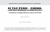 El TLC PERU - CHINA · EL TLC Perú - China: ¿Oportunidad o Amenaza? Posibles Implicancias para el Perú I. LAS RELACIONES ECONÓMICAS ENTRE PERÚ y CHINA1 Los vínculos entre el