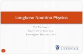 Longbase Neutrino Experiments - Particle Physics · Oscillations and measurement Different oscillation channels are sensitive to different combinations of mixing parameters In general