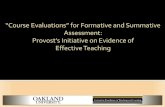 Revisit what “Course Evaluations” can be · 2020-06-19 · For make formative (improvement) and summative (tenure, decision-making, merit) evaluation of teaching There should