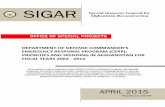 SIGAR projects/SIGAR-15-49-SP... · 2015-04-17 · ® SIGAR Special Inspector General for Afghanistan Reconstruction OFFICE OF SPECIAL PROJECTS DEPARTMENT OF DEFENSE COMMANDER'S EMERGENCY