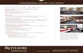 CONFERENCE CENTER FACT SHEET - Rutgers · PDF file 2017-05-26 · CONFERENCE CENTER FACT SHEET A retreat facility where you can MEET • EAT • SLEEP smarter RUTGERS UNIVERSITY INN