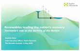 Renewables leading the nation’s recovery - Smart Energy · Renewables leading the nation’s recovery: Tasmania’s role as the Battery of the Nation Stephen Davy Chief Executive