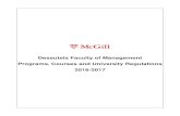 Desautels Faculty of Management Programs, Courses and ... · All students registered at McGill University are considered to have agreed to act in accordance with the University procedures,