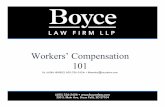 Workers Compensation 101 - SDAHOsdaho.org/wp-content/uploads/2018/08/Workers... · 2019-06-26 · Workers’ Compensation 101 By LAURA HENSLEY 605-336-2424• • lkhensley@boycelaw.com