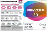 Swissbiz · 2019-09-16 · CEATEC 2019 Admission Registration Information You can register to attend CEATEC 2019 and make reservations to attend all the conferences ourwebsite 1 In