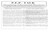 P.E.P. TALKese.dadeschools.net/SLD/PEP TALKS/1999/september 1999.pdf · 2003-07-24 · P.E.P. TALK Promising Educational Practices Fall, 1999 Providing Instructional Assistance to