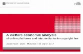 A welfare economic analysis - IVIR€¦ · Distribution of welfare separate from standard welfare economic analysis Optimum defined by maximum welfare: discounted future consumer
