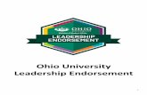 Ohio University Leadership Endorsement...2019/01/30  · PROGRAM OVERVIEW Defining Badges Through the Leadership Endorsement program, you will earn a digital badge upon completion