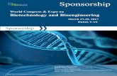 Sponsorship - BioCore Conferences · • Logo recognition on congress website sponsorship page and on official Program Booklet • A flyer or a gadget to advertise your company (provided